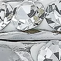 Sterling Silver Crystal Open Woven Ring