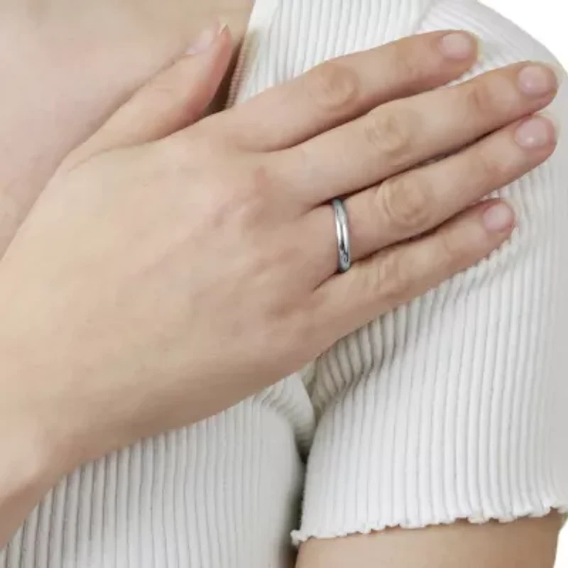 Sterling Silver Rounded Band Ring Size 7