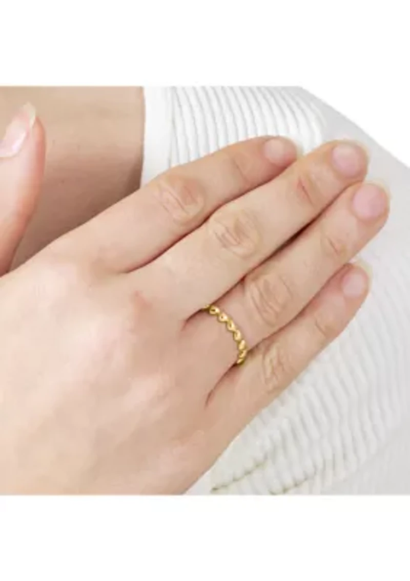 Sterling Silver Multi Mini Hearts Band Ring