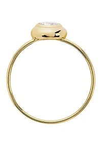  Cubic Zirconia Bezel Ring 