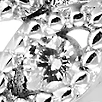 Sterling Silver Cubic Zirconia Double Leaf Novelty Ring
