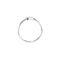Sterling Silver Cubic Zirconia Heart Ring - Size 7
