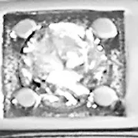 Sterling Silver 3 Cubic Zirconia Bezel Band Ring - Size 7