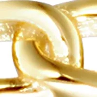 Gold Over Sterling Silver Figaro Link Band Ring