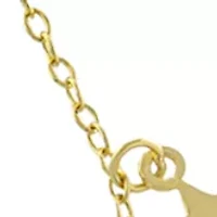 Yellow Gold Over Sterling Silver Mirror Chain Anklet
