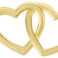 Gold Over Sterling Silver Interlocking Heart Anklet