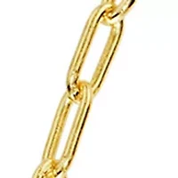 Gold Over Sterling Silver Paperclip Chain Anklet