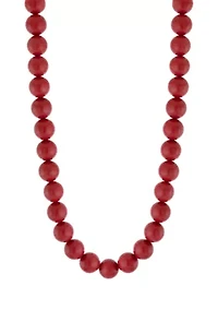 Sterling Silver 22in Coral Beaded Necklace