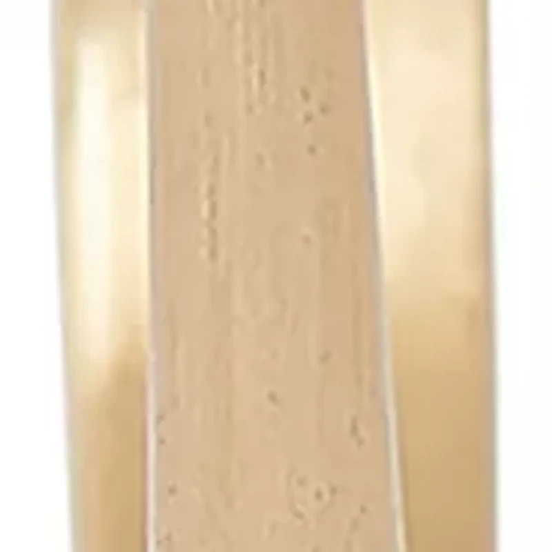Brushed Gold-Tone Modern Hoops