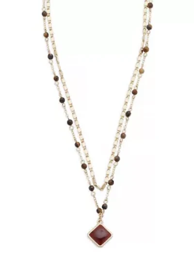 Beaded Chain Layer Necklace
