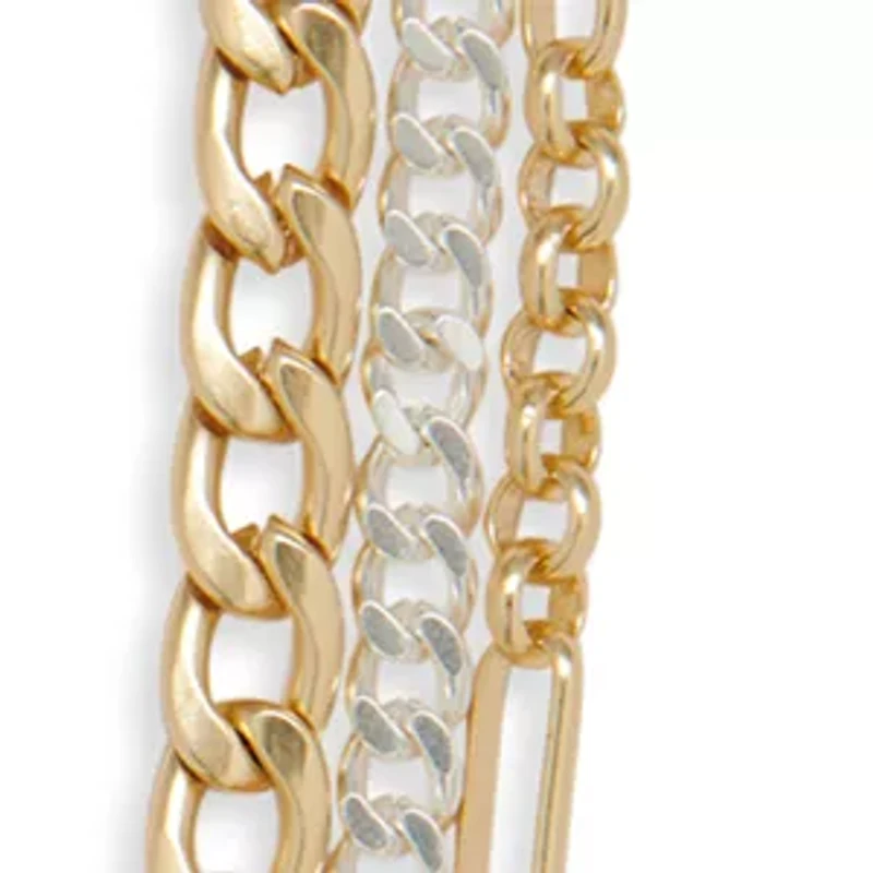 Two Tone Chain Layer Necklace