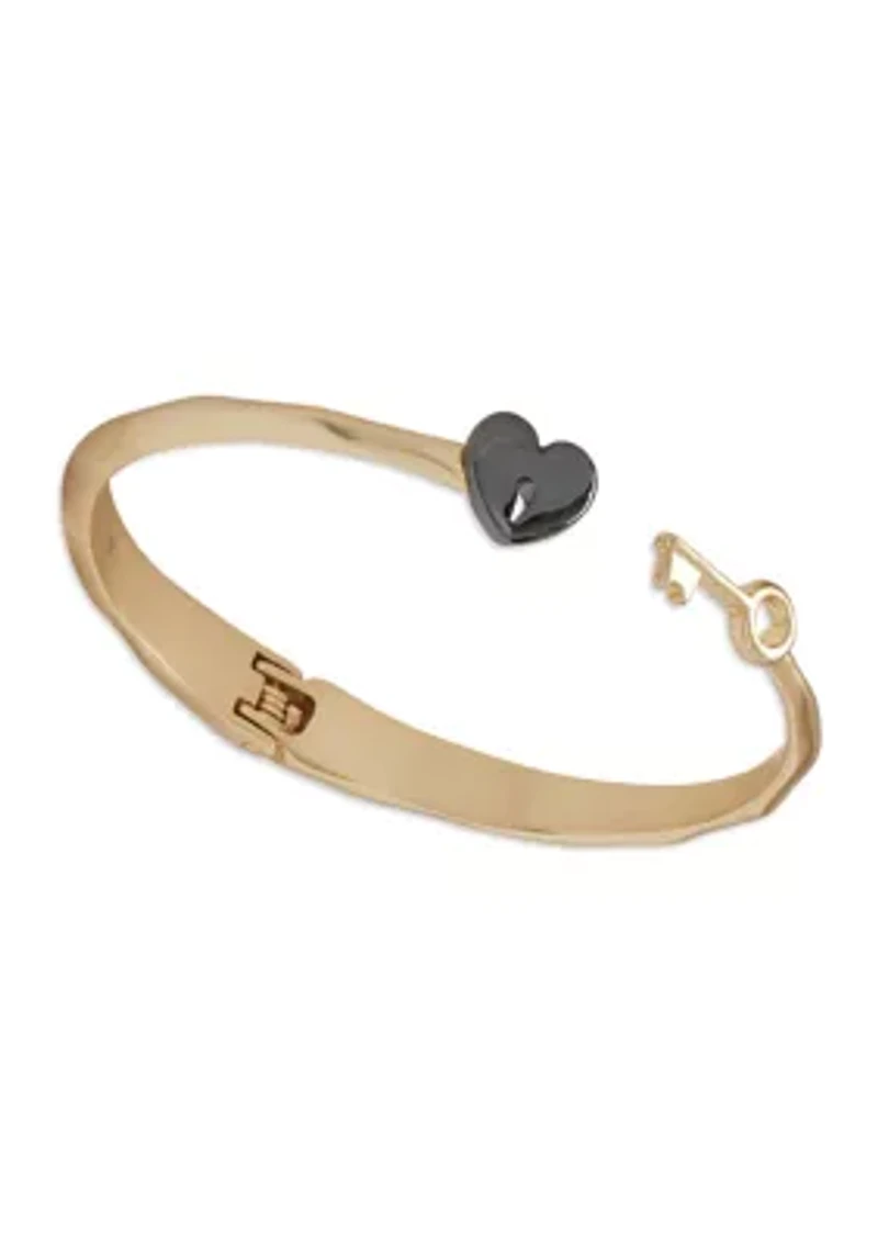 Lock and Key Hinge Cuff Bracelet