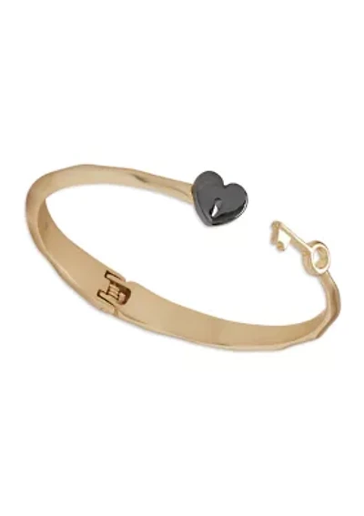 Lock and Key Hinge Cuff Bracelet