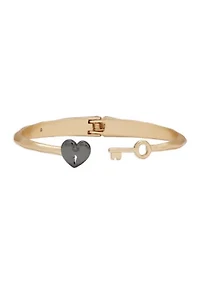 Lock and Key Hinge Cuff Bracelet