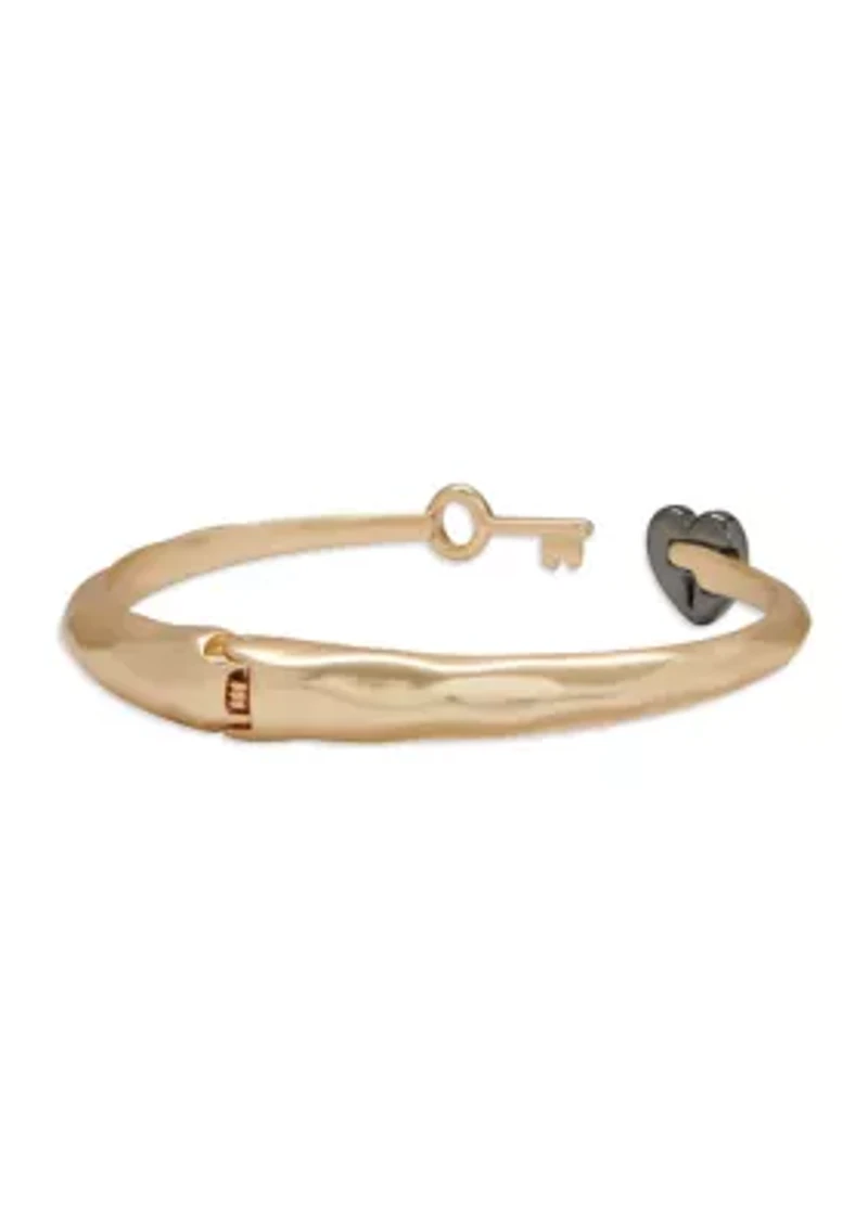 Lock and Key Hinge Cuff Bracelet
