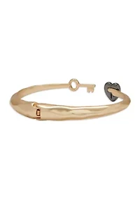 Lock and Key Hinge Cuff Bracelet