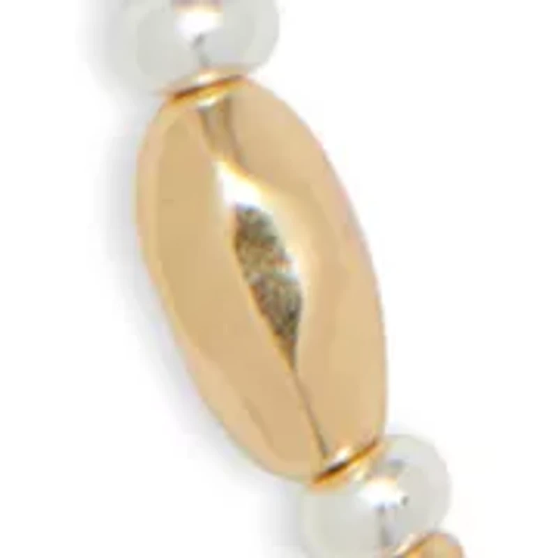 Two Tone Beaded Collar Necklace