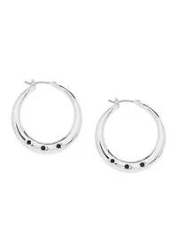 Silver Tone Hoop Earrings