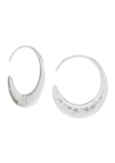 Pavé Threader Hoops