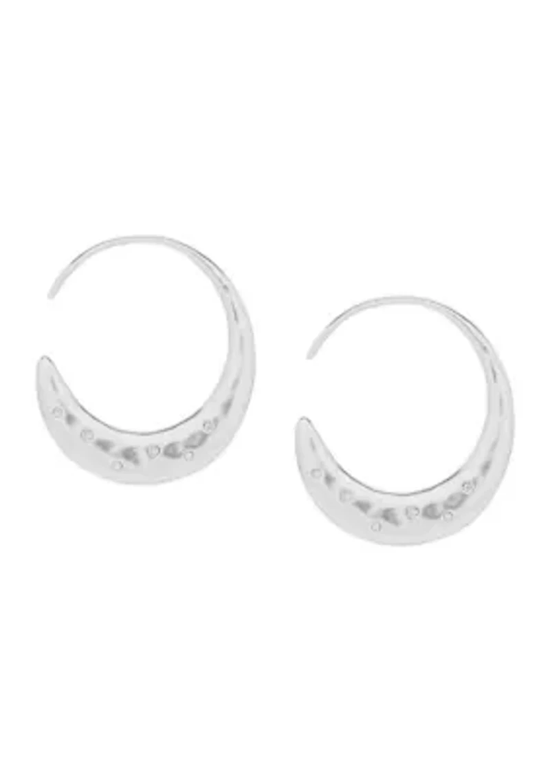 Pavé Threader Hoops