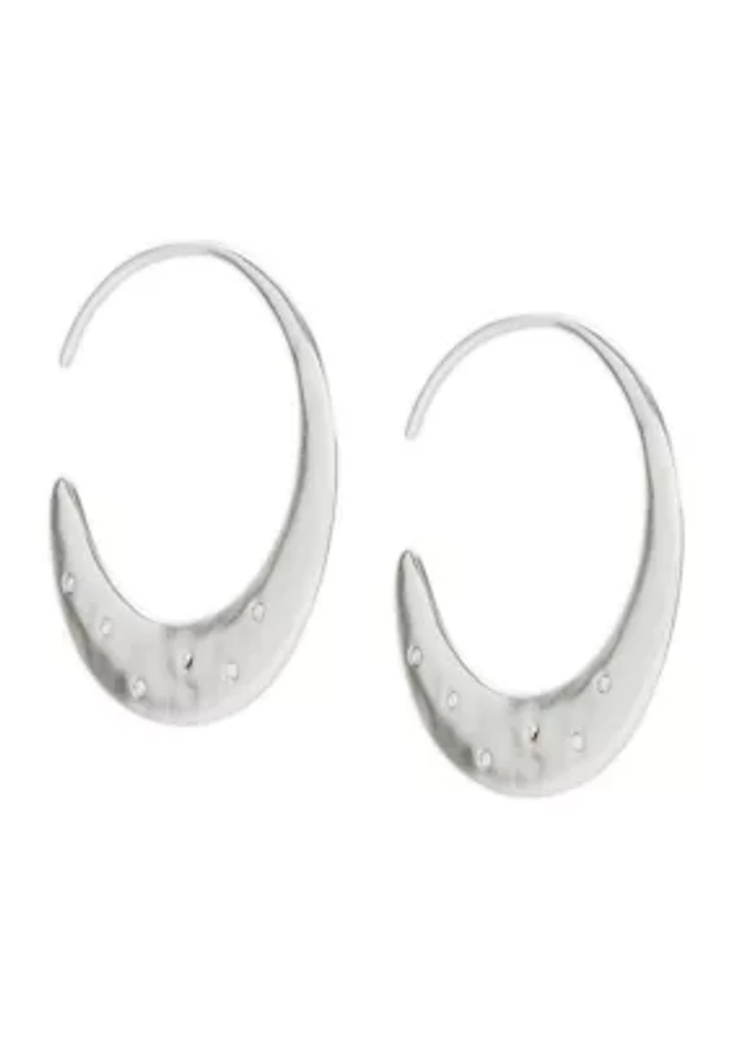 Pavé Threader Hoops