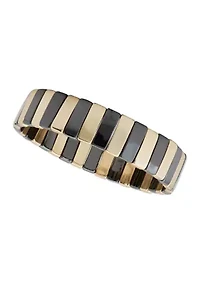 Two Tone Bar Stretch Bracelet