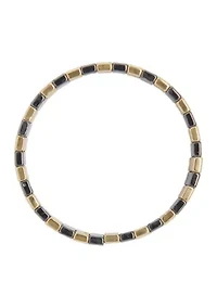 Two Tone Bar Stretch Bracelet
