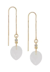 Crystal Charm Threader Earrings