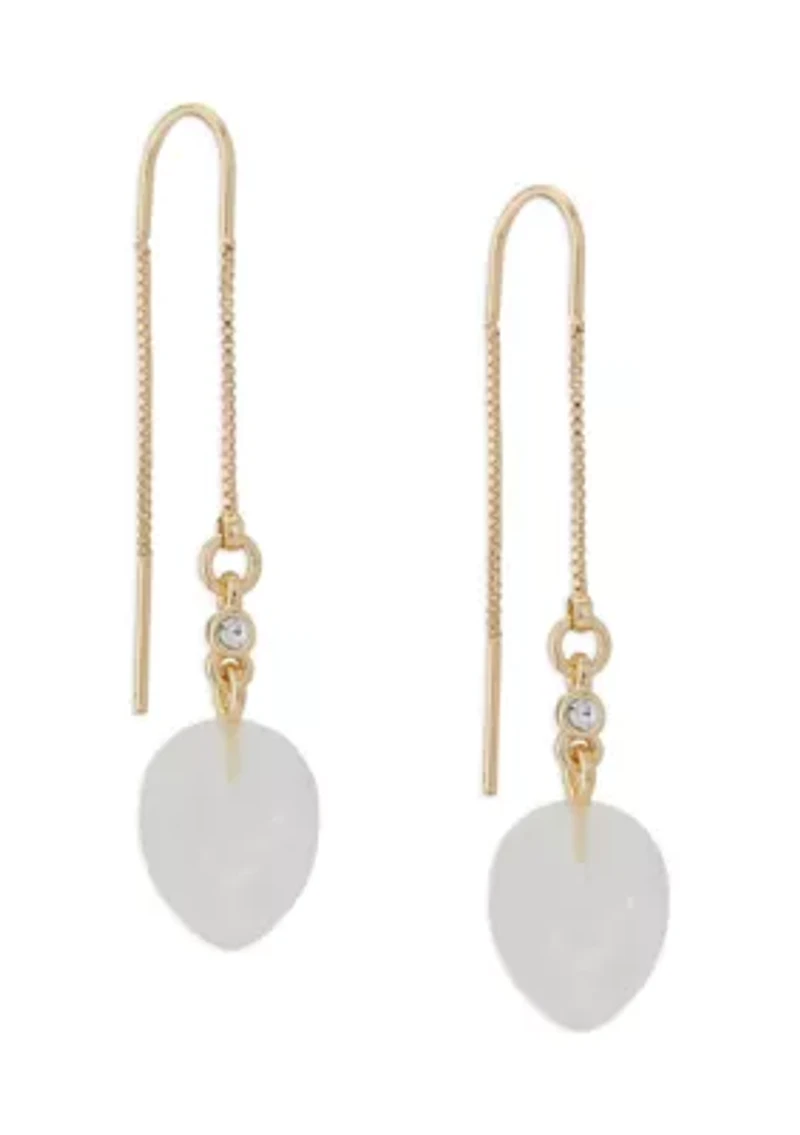 Crystal Charm Threader Earrings