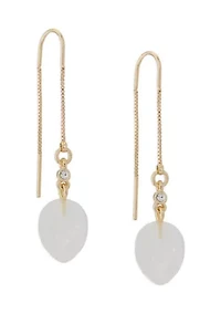 Crystal Charm Threader Earrings