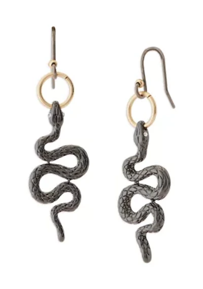 Ox Snake Drop Earrings