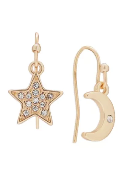 Star and Moon Earrings