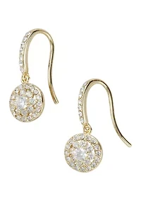 Lab Created Cubic Zirconia Round Crystal Drop Earrings - Boxed