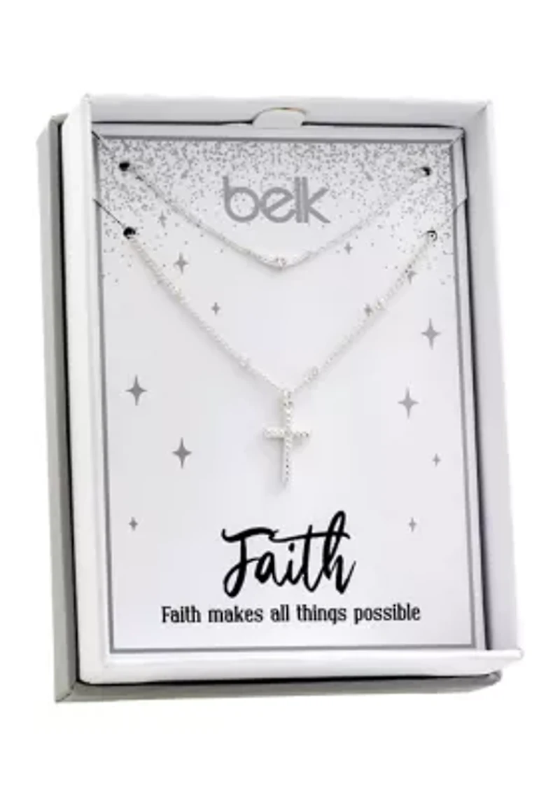 Faith Due Pendant Necklace Set