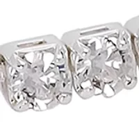 Lab Created Silver-Tone Cubic Zirconia Butterfly Bracelet