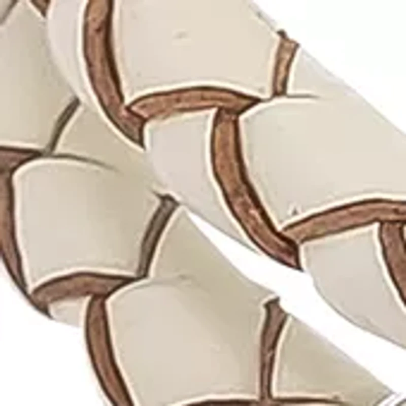 Silver Tone Cubic Sister Charm Genuine Leather Wrap Bracelet