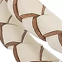 Silver Tone Cubic Sister Charm Genuine Leather Wrap Bracelet