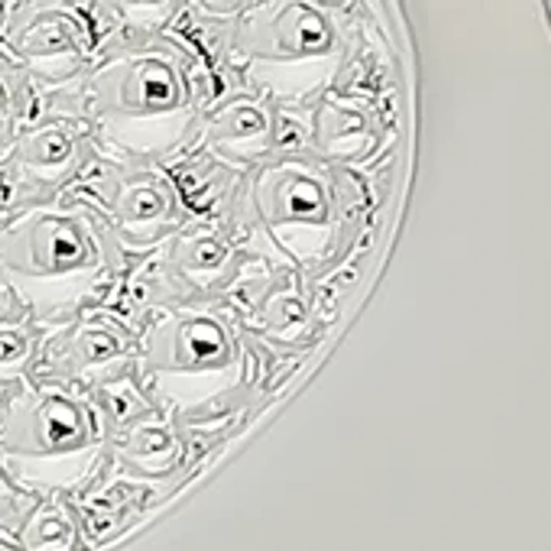 Lab Created Silver Tone Duo Cubic Zirconia Heart Pendant Necklace