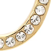 Gold-Tone Crystal Open Drop Earrings