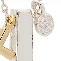 Boxed Cubic Zirconia Faith Bar Pendant Necklace
