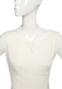 Boxed Inspirational; Heart and Cross Necklace