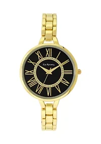 Gold-Tone Shiny Metal Watch 