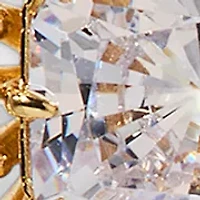 Lab Grown Cubic Zirconia Halo Stud Earrings
