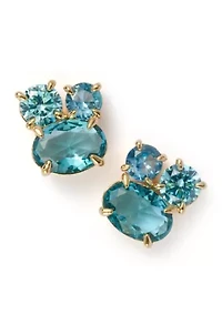 Lab Grown Cluster Stud Earrings