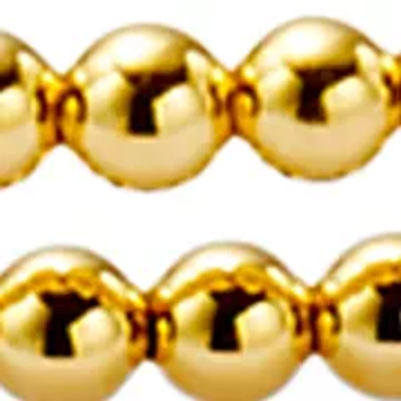 Pearl Beaded 18K Gold Plated Stretch Bracelet