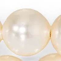 Lab-Grown Heart Pendant White Beaded Bracelet