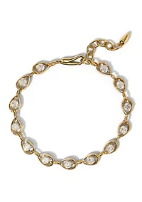 Lab Grown Chain Link Cubic Zirconia Statement Bracelet