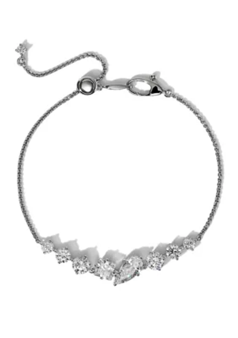 Lab Grown Cubic Zirconia Frontal Slider Bracelet