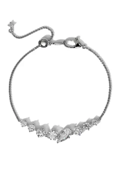 Lab Grown Cubic Zirconia Frontal Slider Bracelet