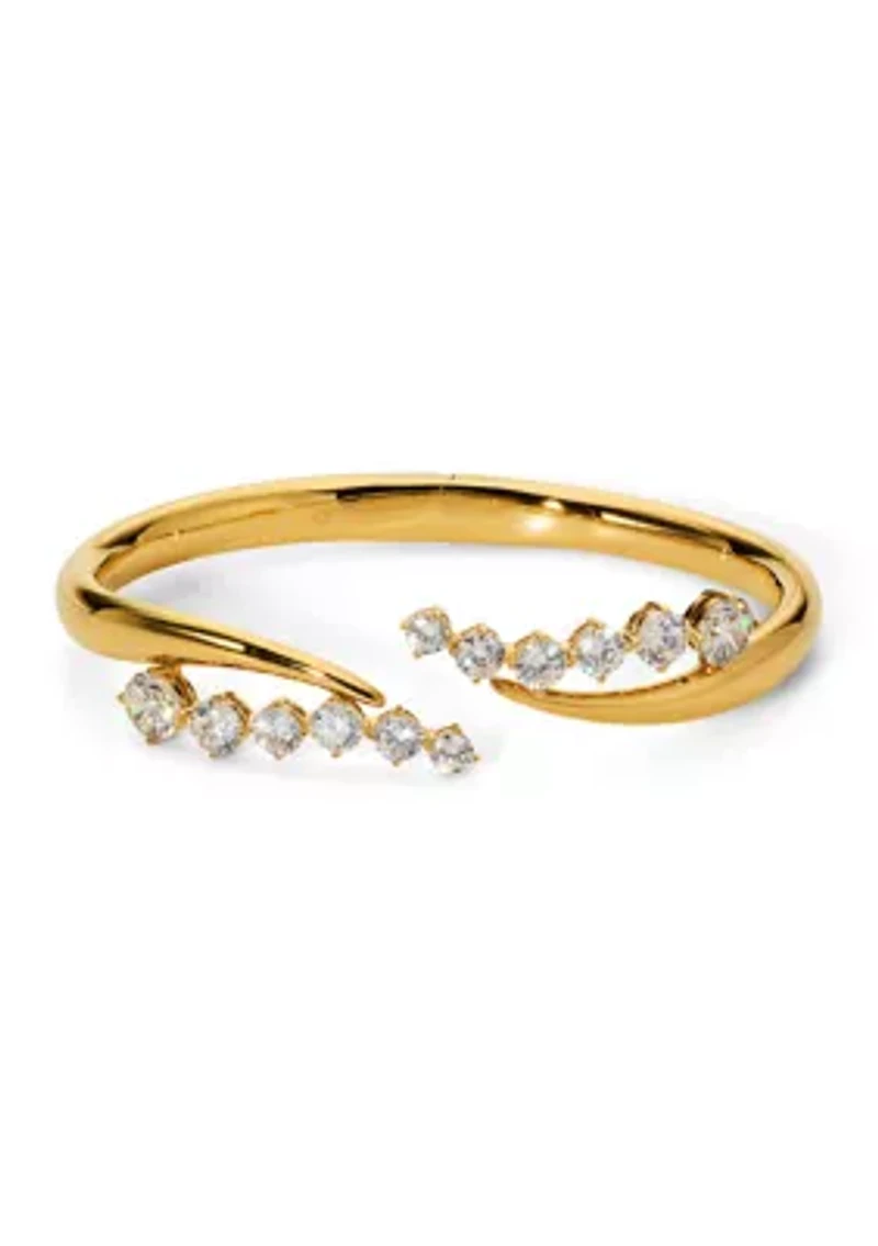 Lab Grown Cubic Zirconia Phenom Bypass Bracelet